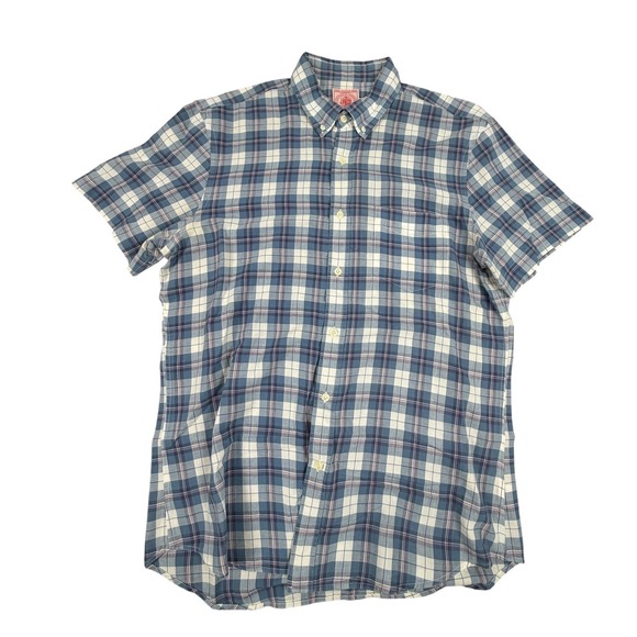 J.Press Other - J Press Trunk Club Mens Shirt Short Sleeve Button Down Plaid Cotton XL